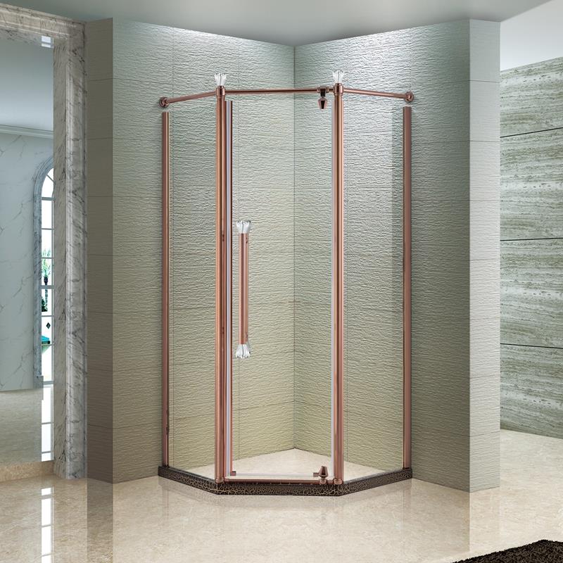Cost hinged frameless shower door