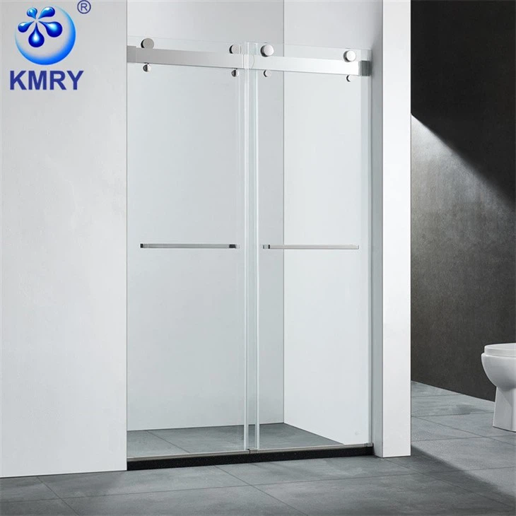 chrome glass shower door