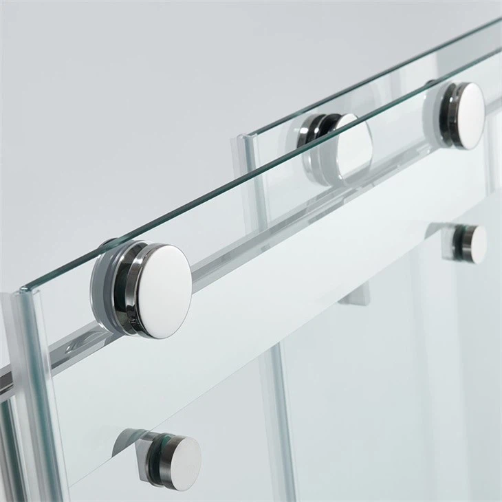 chrome framed shower door