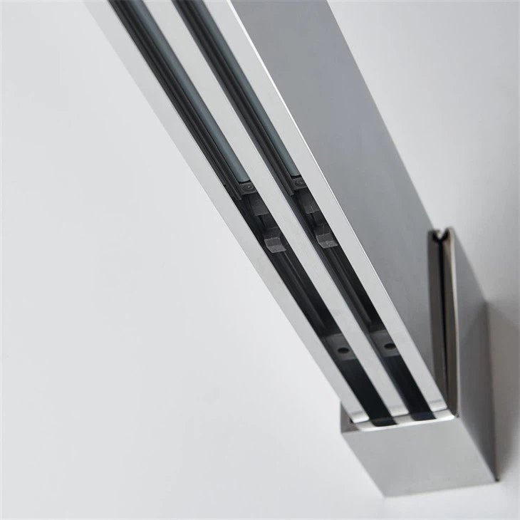 chrome glass shower door frame