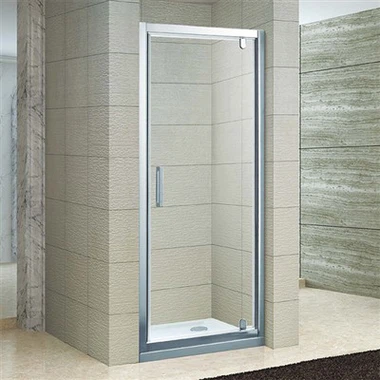 Square Frameless Pivot Glass Shower Doors