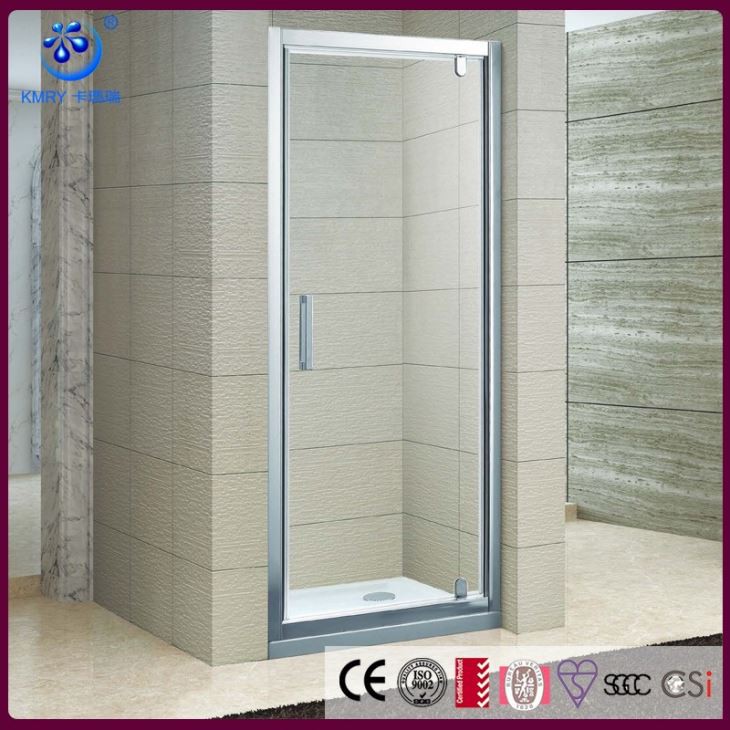 Custom Framed Alcove Hinged Clear Glass Bath Shower Door Replacement ...