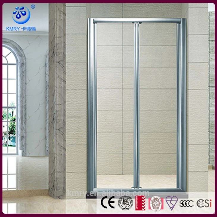 Cheap Framed Bi Fold Foldable Shower Screen Enclosure,1/4 inch Glass, Sliver Finish (KD3207)