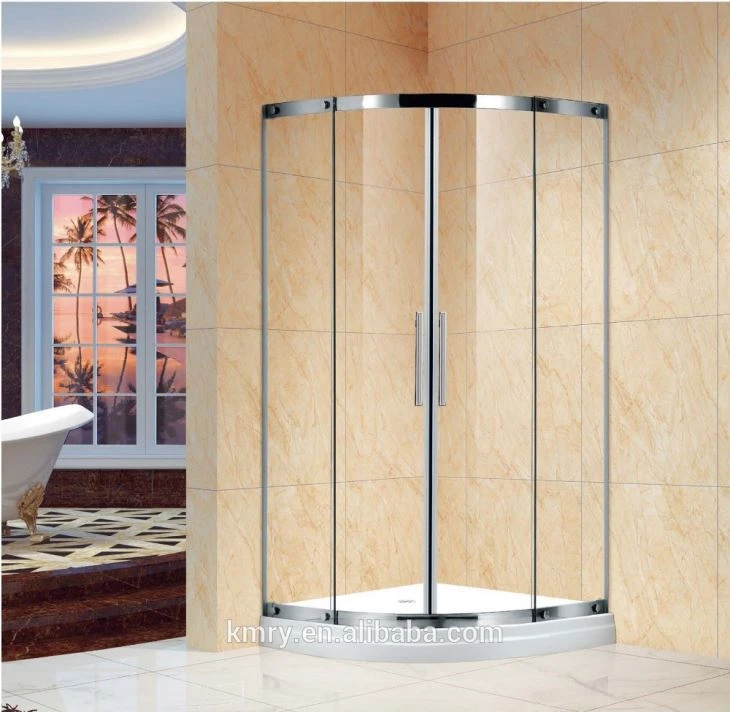 Corner Entry Sliding Shower Enclosure, in White Acrylic Shower Base,38 in. D X 38 in. W Kit (KT5244)