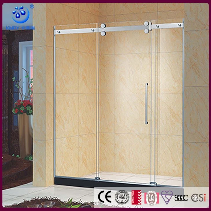 Frameless 3 Panel Sliding Door, 60 in. Width,5/16'' Glass, Chrome Finish (KD5306)