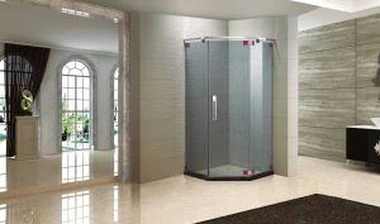 Frameless Neo Angle Shower Enclosure Corner Door with 1/4 inch Glass Pivot Door, with Stainless Steel Hardware (KK3627)