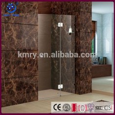 Walk in Single Fixed Glass Bath Shower Screen Door,with Glass to Glass Hinges,Clear Glass, Chrome Finsih ( KD3002-W)