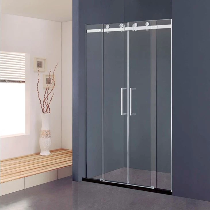 4 Panles Frameless Sliding Glass Shower Doors