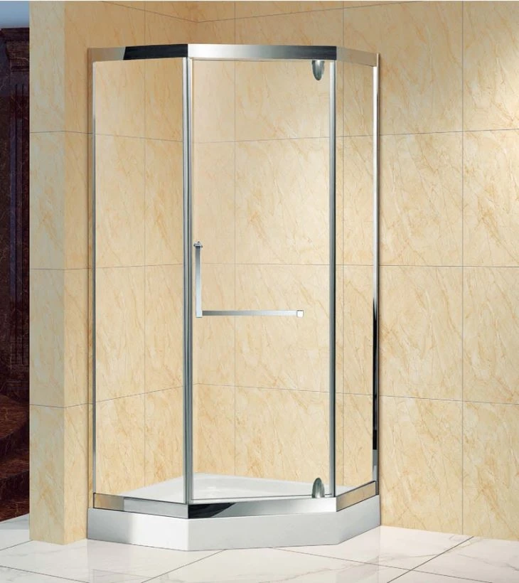Diamond Shape Hinged Glass Shower Doors