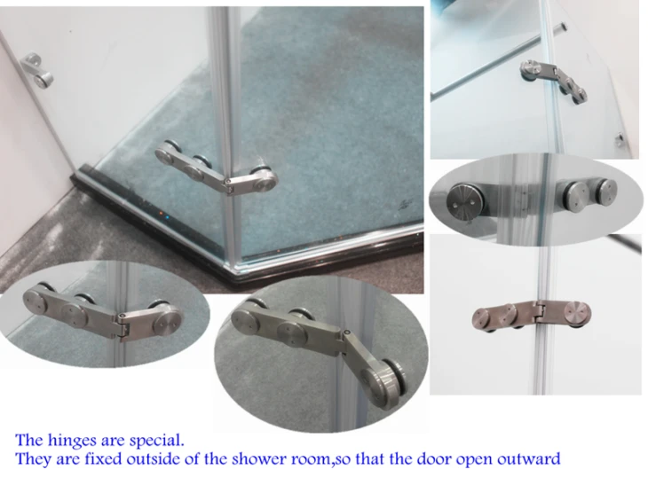 Large Hinged Glass Shower Door