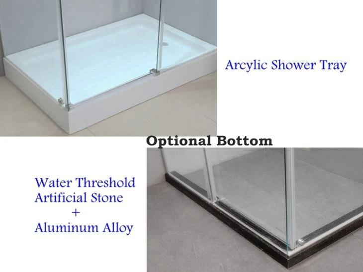 Rectangle Sliding Shower Stall Doors Frameless