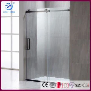Black Roller Sliding Door Shower Screen