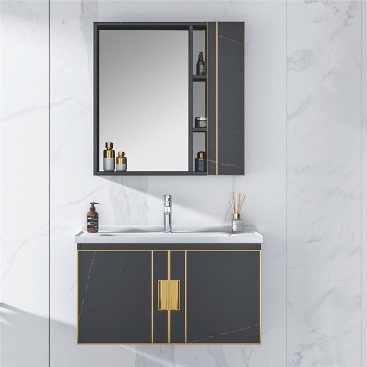 black vanity cabinet