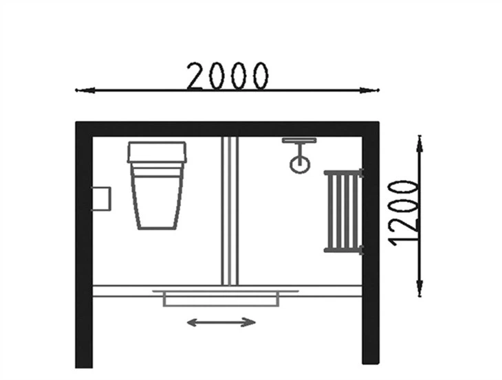 Black Sliding Bath Door