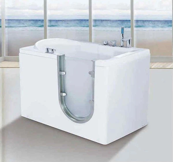 walk in bathtub and shower in modern bathroom